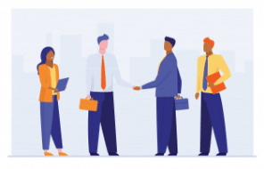business talking